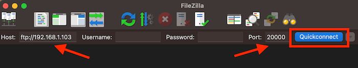 adding fps login details to filezilla
