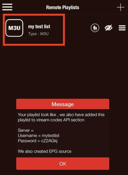 streaming m3u playlist added