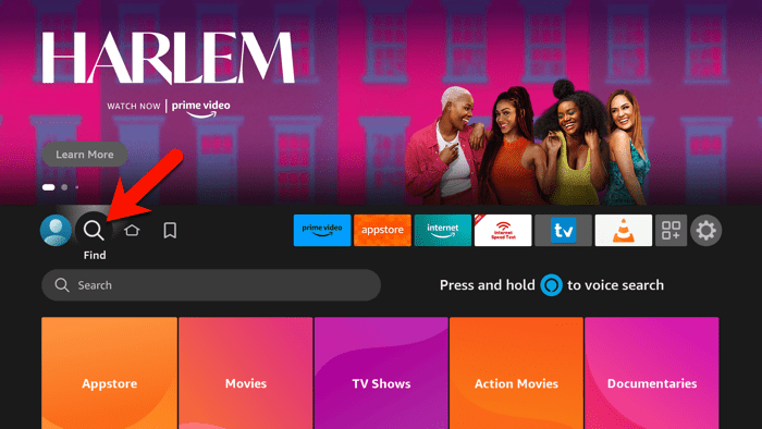 choosing search icon