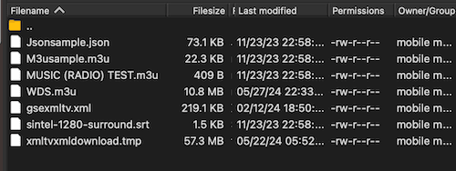 m3u file uploaded