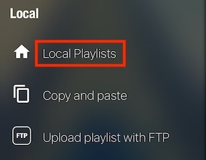 local playlist left column