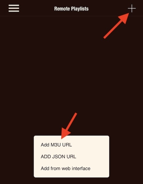 add m3u url