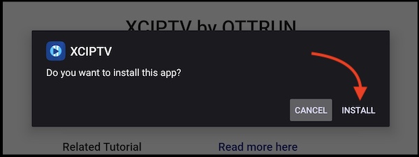 apk file is ready for installation