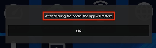 clearing cache on xciptv app.