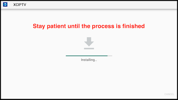 installation in progress