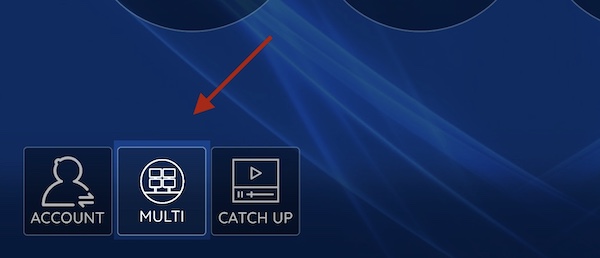 selecting multi-screen icon on xciptv dashboard.