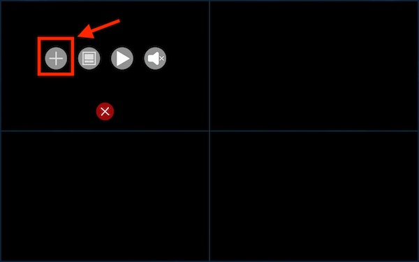 adding the first channel to xciptv multi screen view.