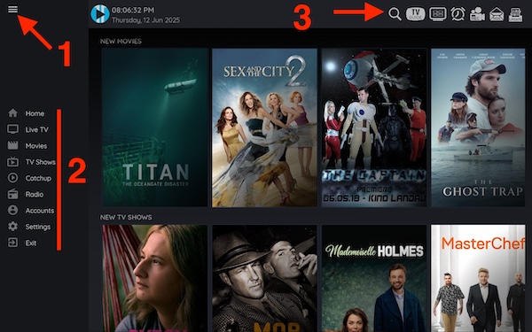 otr layout is a different look of xciptv.