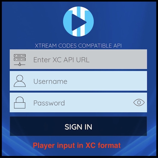 xciptv login page is ready for iptv details.