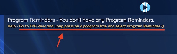 xciptv program reminders.