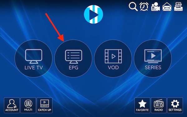 epg section on dashboard includes program reminders.