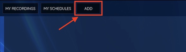 adding a scheduled recording