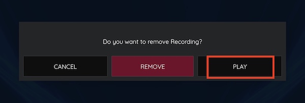 you can play or remove the recording file.